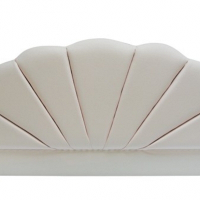 Shell Ivory Velour Headboard 